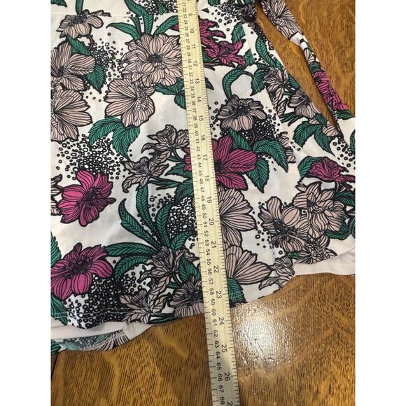Y2K Candies Floral Babydoll Romper Size L Skort Beach Travel Boho Tank Faux Wrap - Picture 8 of 9